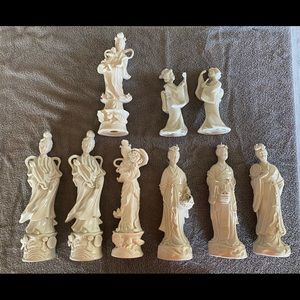Lot of Vintage Japanese White Porcelain Figurines